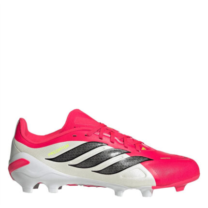 adidas Predator Junior Firm Ground Football Boots – Red/Blk/White