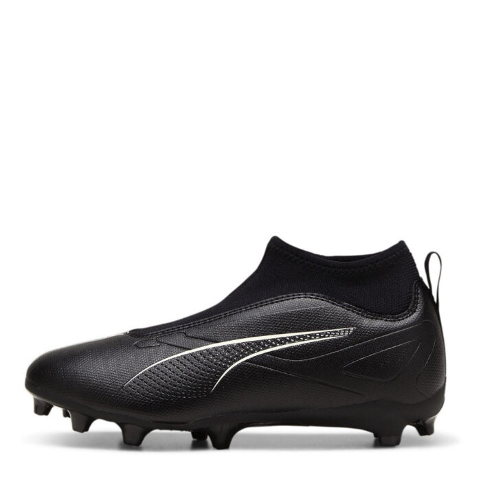 Puma Ultra Junior Firm Ground Football Boots – Black/White - Image 2