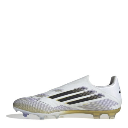 adidas F50 Firm Ground Football Boots – White/Blk/Gold – view 2