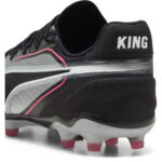 Puma King Firm Ground Football Boots – Silver/Black – view 5