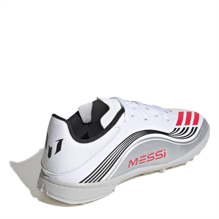 adidas F50 Messi Junior Turf Football Boots – White/Red – view 4