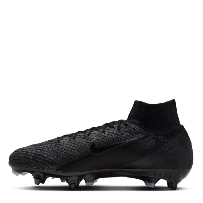 Nike Zoom Mercurial Superfly 10 Soft Ground Football Boots – Black/Green – view 2
