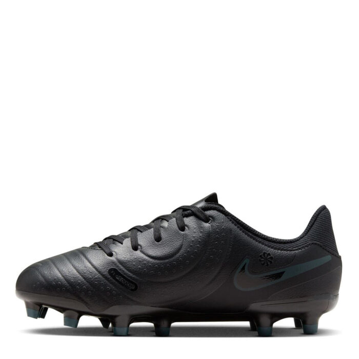 Nike Tiempo Legend 10 Junior Firm Ground Football Boots – Black/Green - Image 2