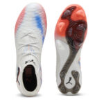Puma Womens Future 8 Firm Ground Football Boots – White/Black/Red – view 3