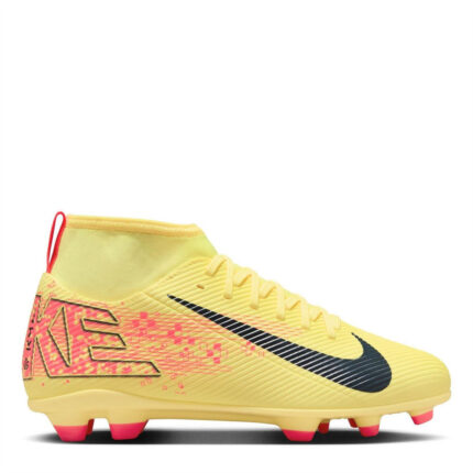 Nike Mercurial Superfly 10 Junior Firm Ground Football Boots – Orange/Navy