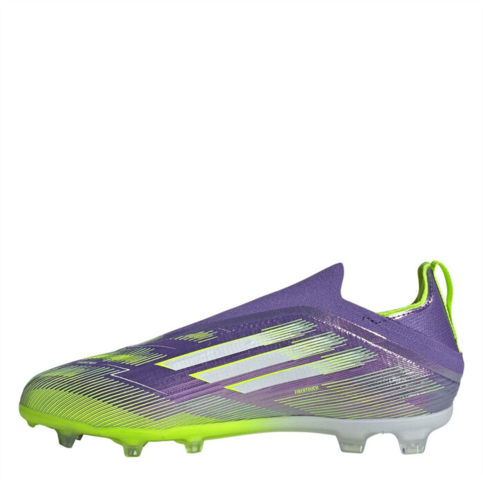 adidas F50 Laceless Junior Firm Ground Football Boots – Purple/White – view 8