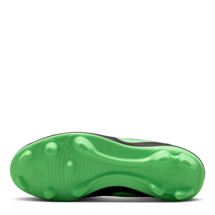 Nike Junior Firm Ground Football Boots – Black/Green – view 3