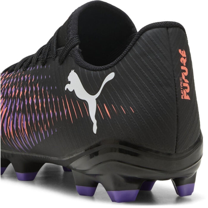 Puma Womens Future 8 Firm Ground Football Boots – Black/White/Red – view 5