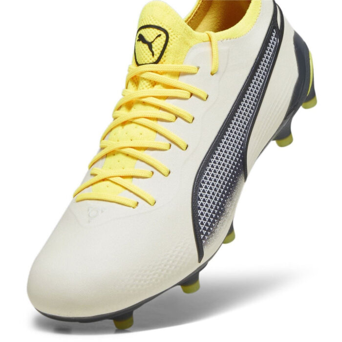 Puma Womens King Firm Ground Football Boots – White/Black – view 6