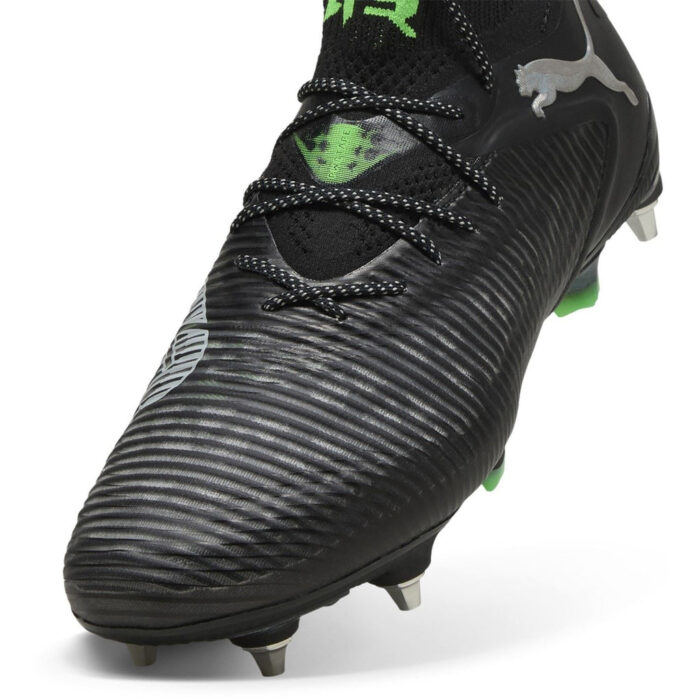 Puma Future 8 Soft Ground Football Boots – Black/Green – view 6