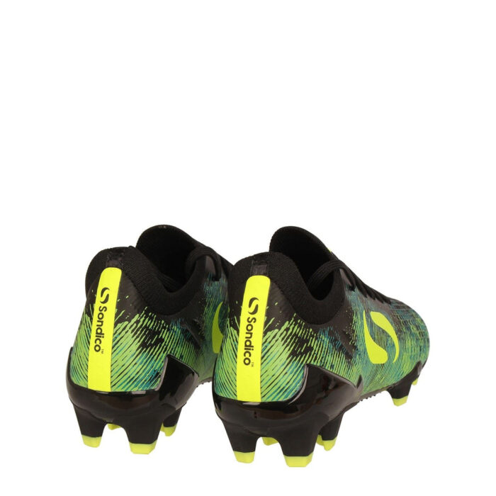 Sondico Blaze Junior Firm Ground Football Boots – Black/Green – view 5