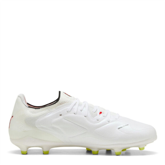 Puma King Firm Ground Football Boots – White-Red – view 4