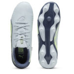 Puma King Junior Firm Ground Football Boots – Grey/Yellow – view 3