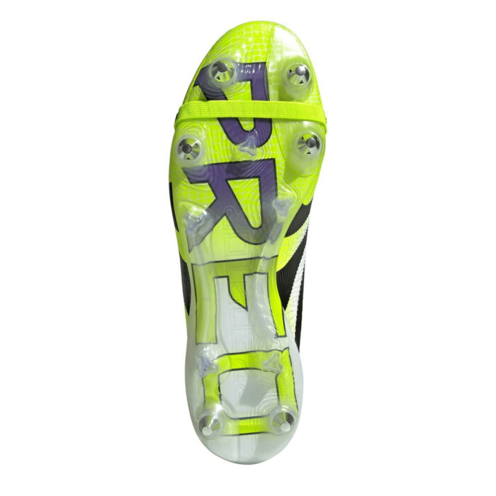 adidas Predator Soft Ground Football Boots – White/Blk/Lemon – view 6