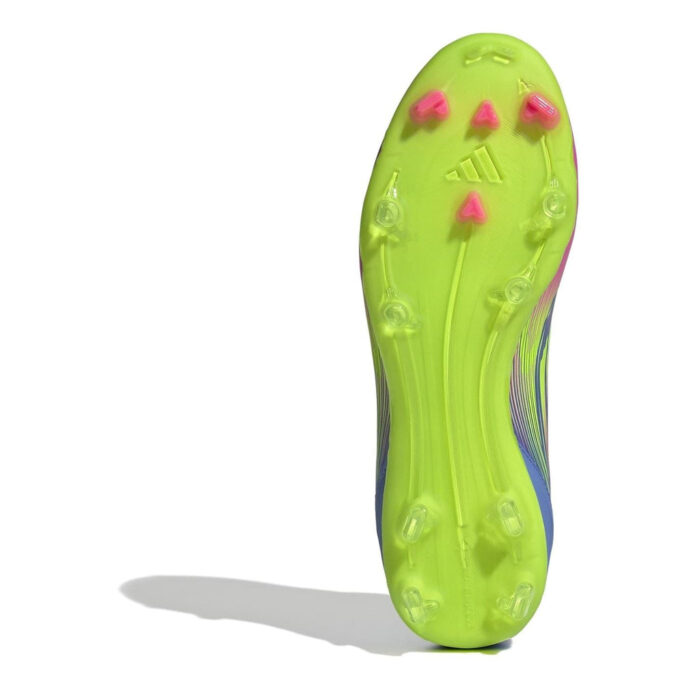 adidas Womens F50 Firm Ground Football Boots – Blue/Lemon – view 6