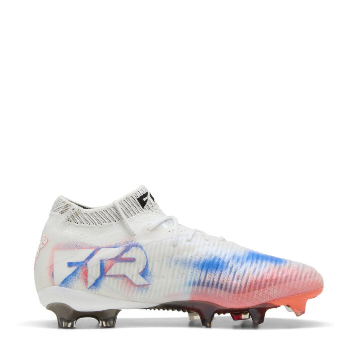 Puma Womens Future 8 Firm Ground Football Boots – White/Black/Red – view 4