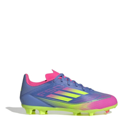 adidas F50 Junior Firm Ground Football Boots – Blue/Lemon