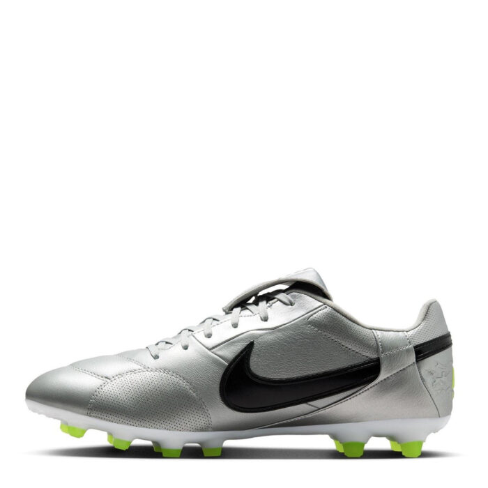 Nike Premier 3 Firm Ground Football Boots – Silver/Black - Image 2