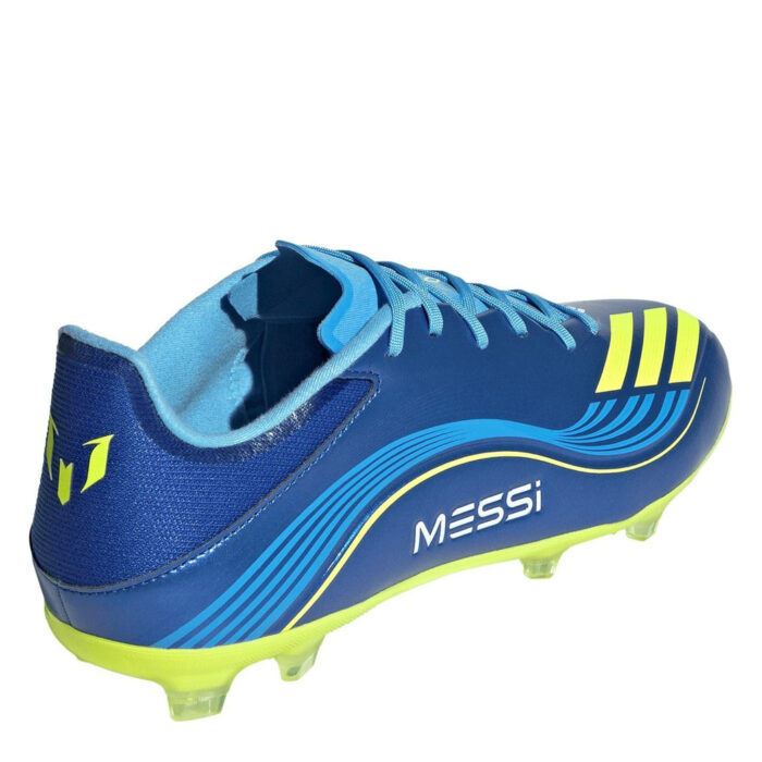 adidas F50 Firm Ground Football Boots – Blue/Yellow - Image 4