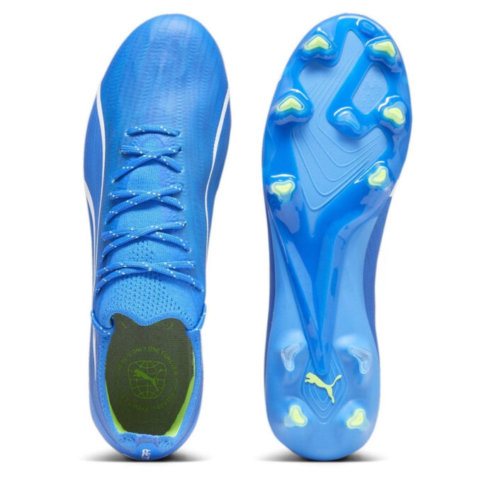 Puma Womens Ultra Ultimates.1 Firm Ground Football Boots – Blue/White – view 3