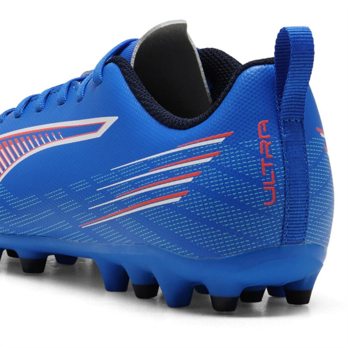 Puma Junior Multi-Ground Football Boots – ltrBl-Wht-GlwRd – view 5
