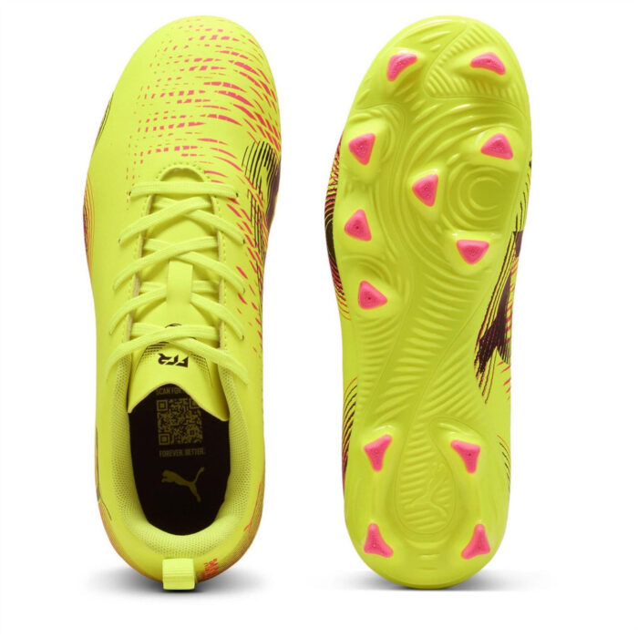 Puma Future 8 Junior Firm Ground Football Boots – Yellow/Black - Image 3
