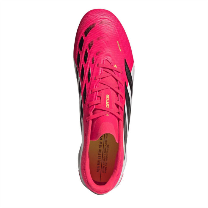 adidas Predator Firm Ground Football Boots – Red/Blk/White – view 5