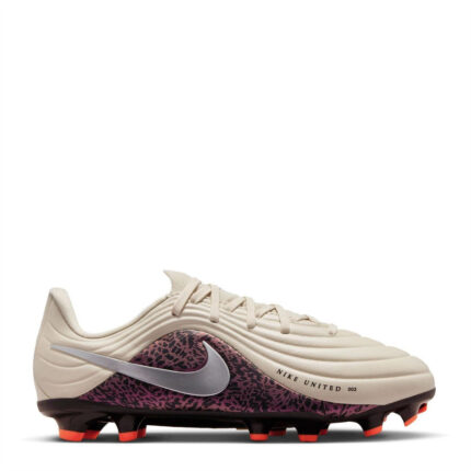 Nike Tiempo Junior Firm Ground Football Boots – Burgundy/Print