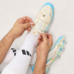 adidas F50 Firm Ground Football Boots – Cream/Blu/Gold – view 3