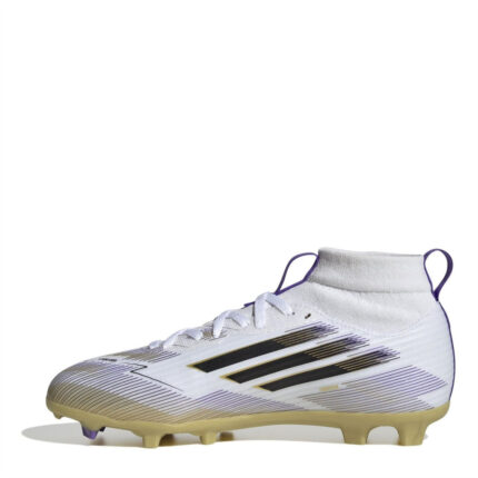 adidas F50 Junior Multi-Ground Football Boots – White/Blk/Gold – view 2