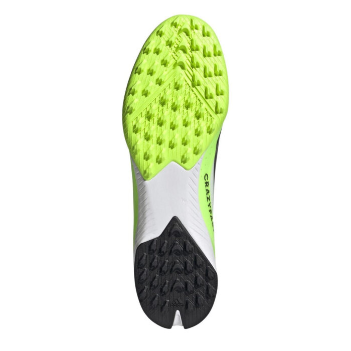 adidas X Crazyfast Turf Football Boots – Wht/Blk/Lemon - Image 6