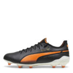 Puma King Firm Ground Football Boots – Blk/Wht/Orange - Image 2