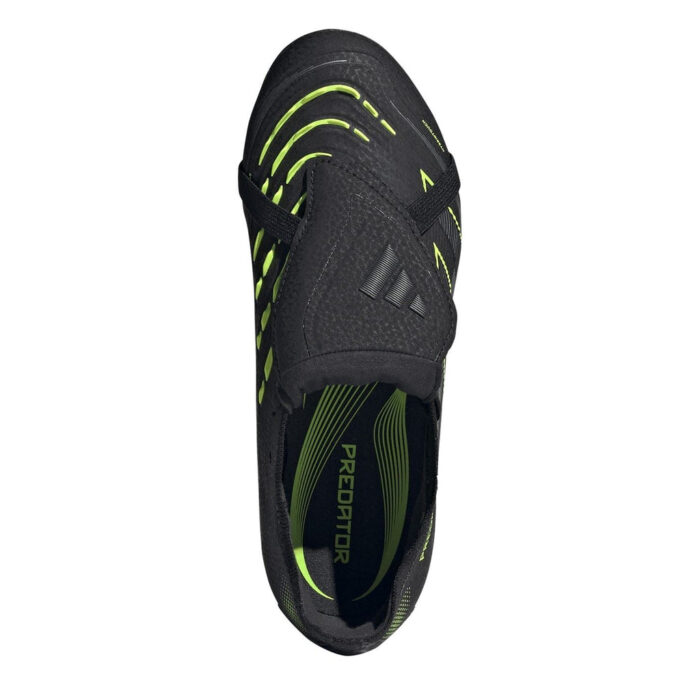 adidas Predator Junior Firm Ground Football Boots – Black/Lemon – view 5