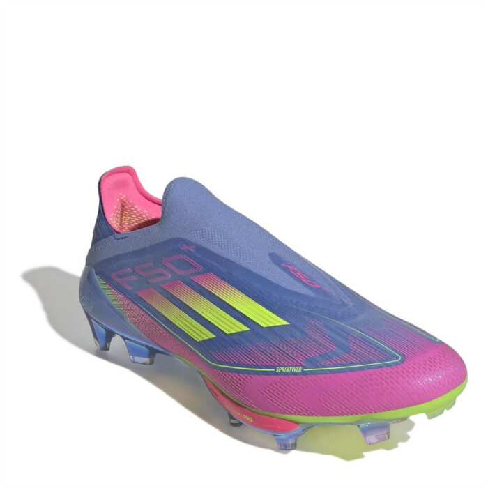 adidas Mens F50+ Firm Ground Football Boots – Blue/Yellow – view 3