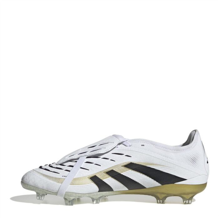 adidas Predator Firm Ground Football Boots – White/Blk/Gold – view 8