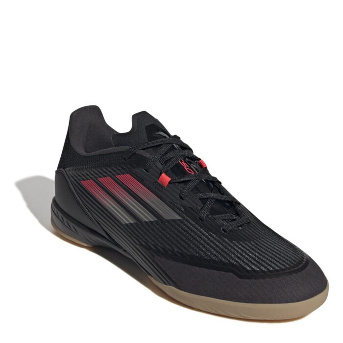adidas F50 Indoor Football Boots – Black/Iron/Red – view 3