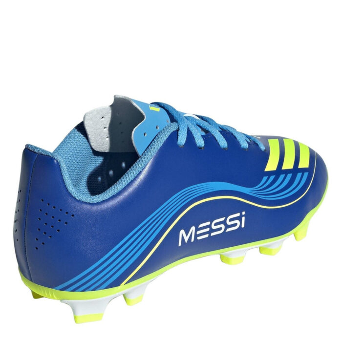 adidas F50 Junior Firm Ground Football Boots – Blue - Yellow – view 4