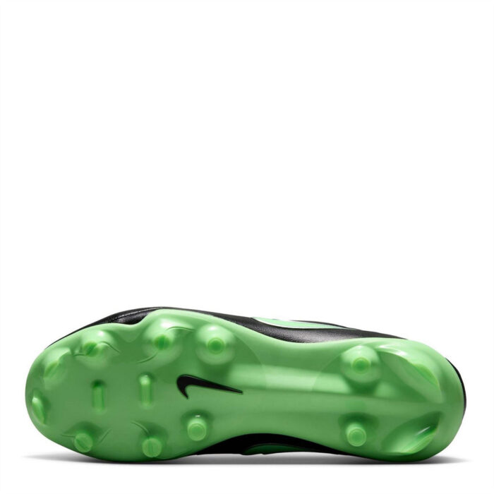 Nike Tiempo Junior Firm Ground Football Boots – Black/Green – view 3