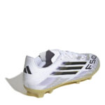 adidas F50 Junior Firm Ground Football Boots – White/Blk/Gold – view 4