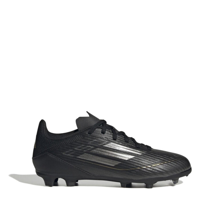 adidas F50 Junior Firm Ground Football Boots – Black/Silver – view 7