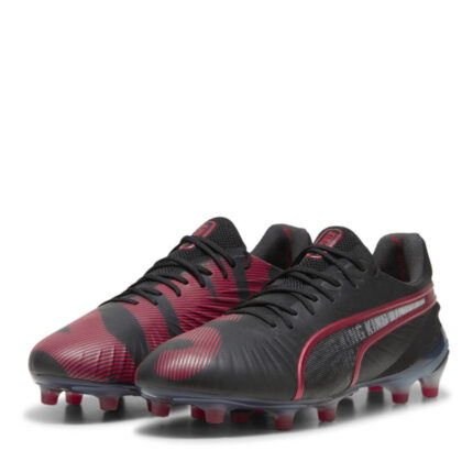 Puma King Firm Ground Football Boots – Black/Red