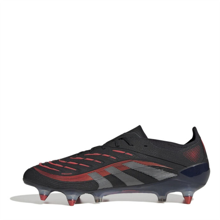 adidas Predator Soft Ground Football Boots – Black/Grey - Image 8