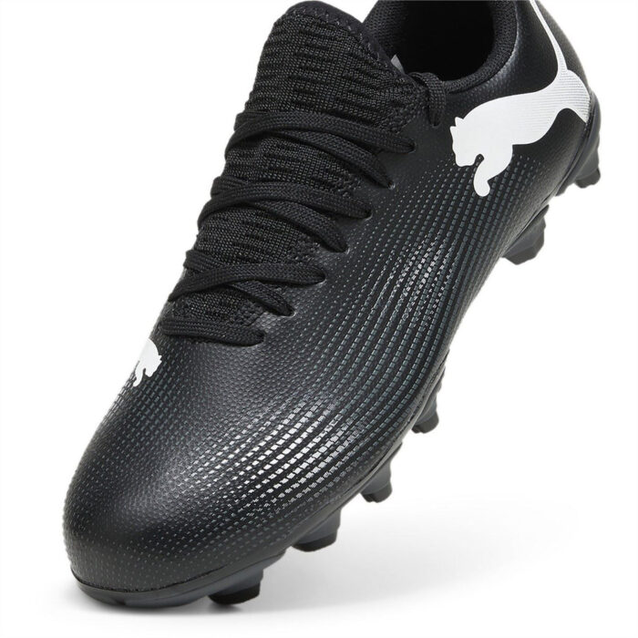Puma Future 7 Junior Firm Ground Football Boots – Black/White - Image 6