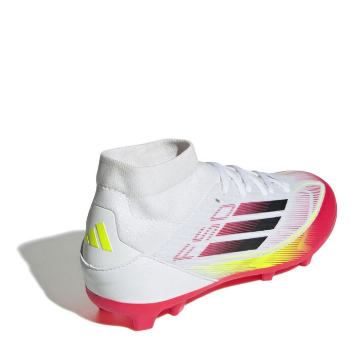 adidas F50 Junior Firm Ground Football Boots – White/Red - Image 4