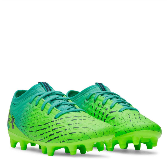 Under Armour Under Armour Magnetico .3 Junior Firm Ground Football Boots – Green/Turquoise – view 5
