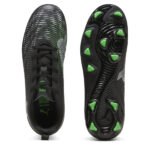 Puma Future 8 Junior Firm Ground Football Boots – Black/Green – view 3
