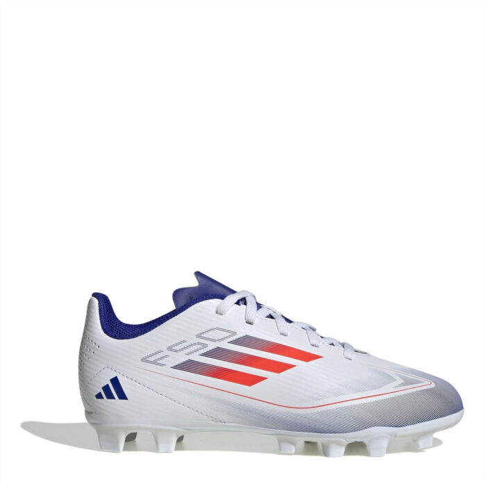adidas F50 Junior Firm Ground Football Boots – White/Red/Blue – view 7