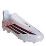 adidas F50 Junior Firm Ground Football Boots – White/Blk/Red – view 3