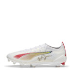 Puma Ultra 5 Firm Ground Football Boots – White/Gold/Red – view 2