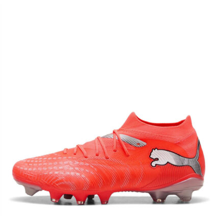 Puma Future 9 Firm Ground Football Boots – Red/Silver – view 2